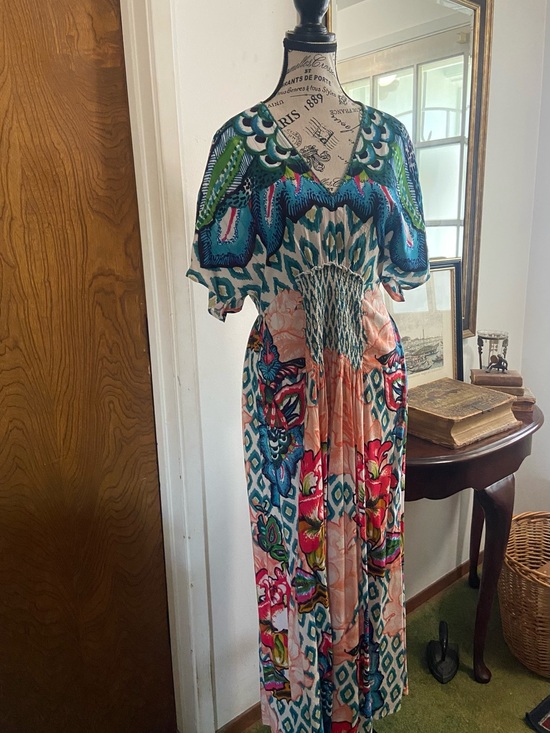 Anthropologie Dresses & Skirts - Anthropologie Multi-Color Floral & Ikat Maxi Dress